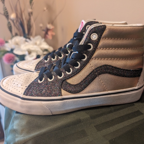 Vans Customs Gold and Glitter Hi - Picture 3 of 8